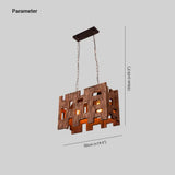 Vintage Wooden Pendant Retro Lighting for Restaurant