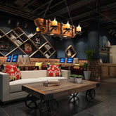 Boat-Shaped Wooden Vintage Candle-Style Pendant Light - Clowas