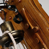 Anchor-Shaped Wooden Vintage Lantern Pendant Light - Clowas