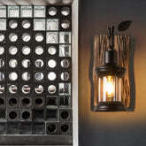 Wooden Lantern Vintage Wall Lights - Clowas