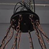 Wheel-shaped Wooden Industrial Pendant Light - Clowas