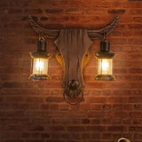 Bull Head Shaped Double Vintage Wall Lights - Clowas