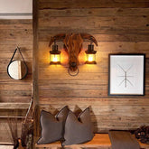 Bull Head Shaped Double Vintage Wall Lights - Clowas