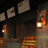 Iron Lantern Wooden Vintage Wall Lights - Clowas