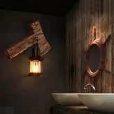 Lanterns Hanging Wood Vintage Wall Lights - Clowas