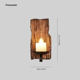 Candle Wall Sconce Lighting Wooden - Clowas