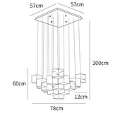 Geometric Cube Modern LED Dining Room Pendant Light - Clowas