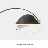 Arched Floor Lamp with Black Hanging Shade - Clowas