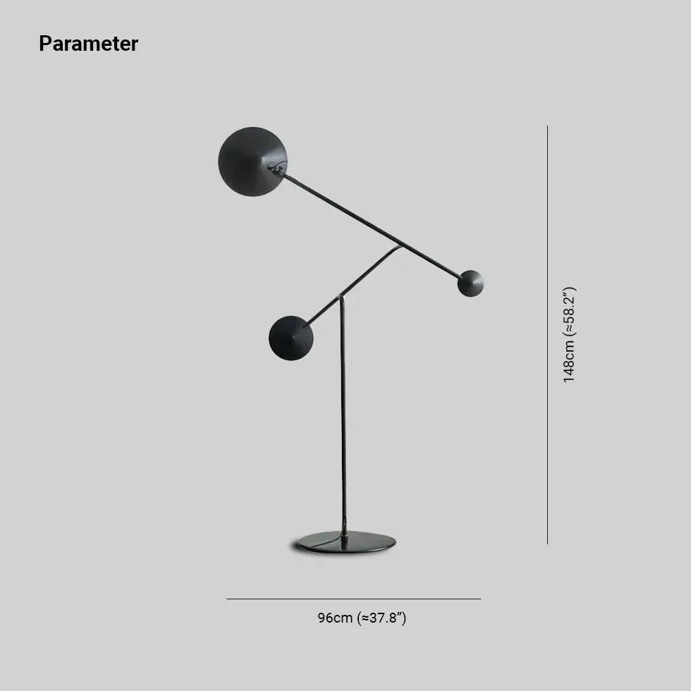 Round Shade Multi-Arm Industrial Floor Lamp - Clowas