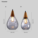 Teardrop Colored Glass Shade Vintage Pendant Light - Clowas