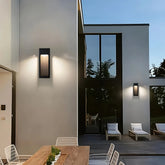 Modern Outdoor Wall Lantern Light Metal with Motion Sensor for Exterior Wall