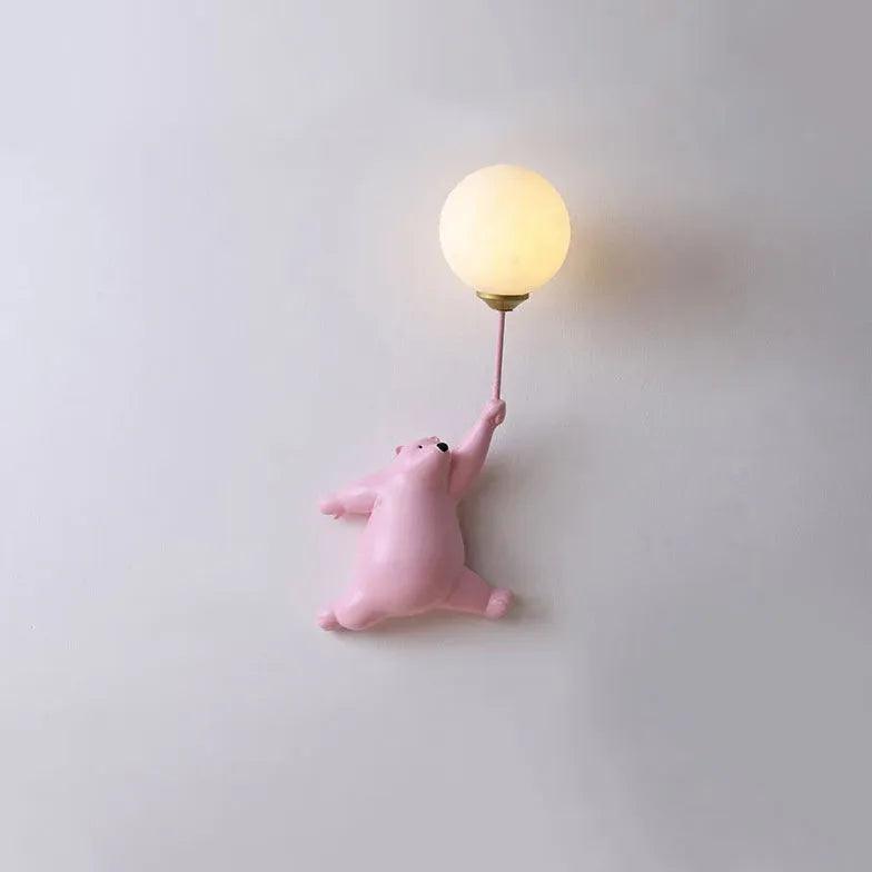Bear Resin Children's Bedroom Wall Lights - Clowas