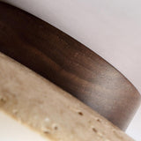 Modern Japanese Yellow Limestone Wood Ceiling Light