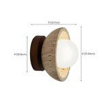 Modern Japanese Yellow Limestone Wood Ceiling Light