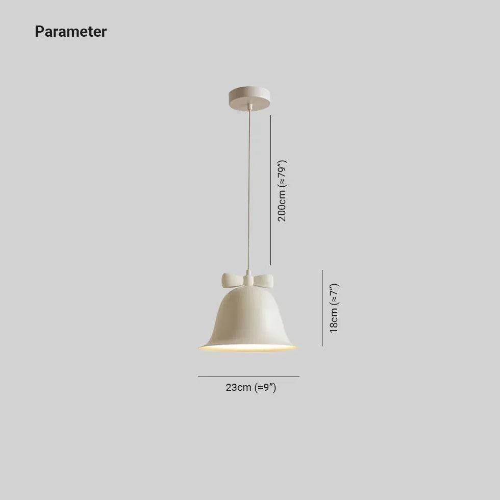 Bell-shaped Cream White Bedroom Pendant Light - Clowas