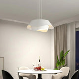 Dual-Layer Wave Design White Dining Room Pendant Light - Clowas