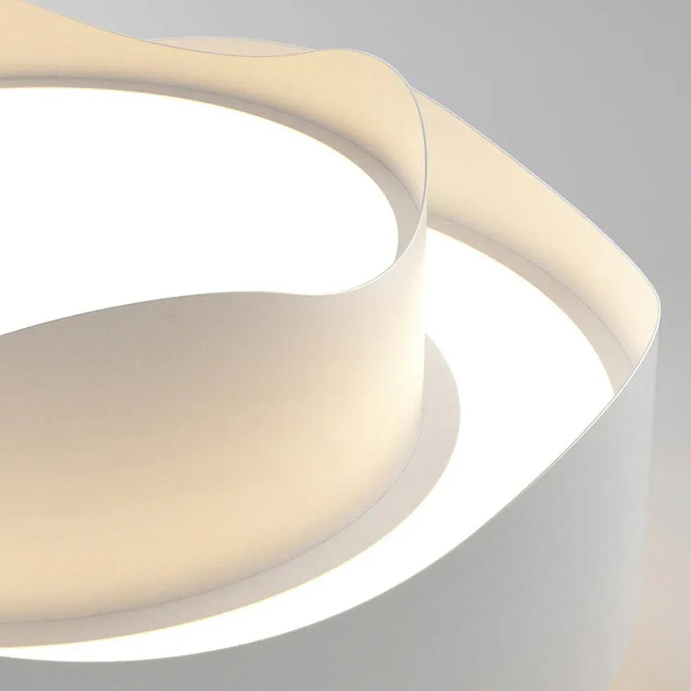 Dual-Layer Wave Design White Dining Room Pendant Light - Clowas