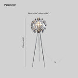 PMMA Spherical Decorative Tripod Floor Lamp - Clowas