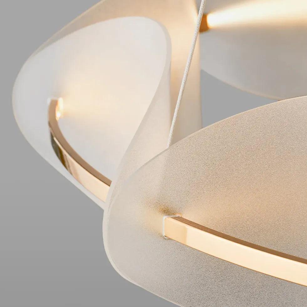 Segmented Circular Frame White LED Pendant Light - Clowas