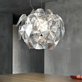 Crystal-adorned Spherical Modern White Pendant Light - Clowas