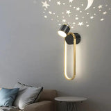 Black and Gold Led Bedside Wall Lights - Clowas