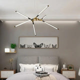 Black and gold led modern chandelier - Clowas