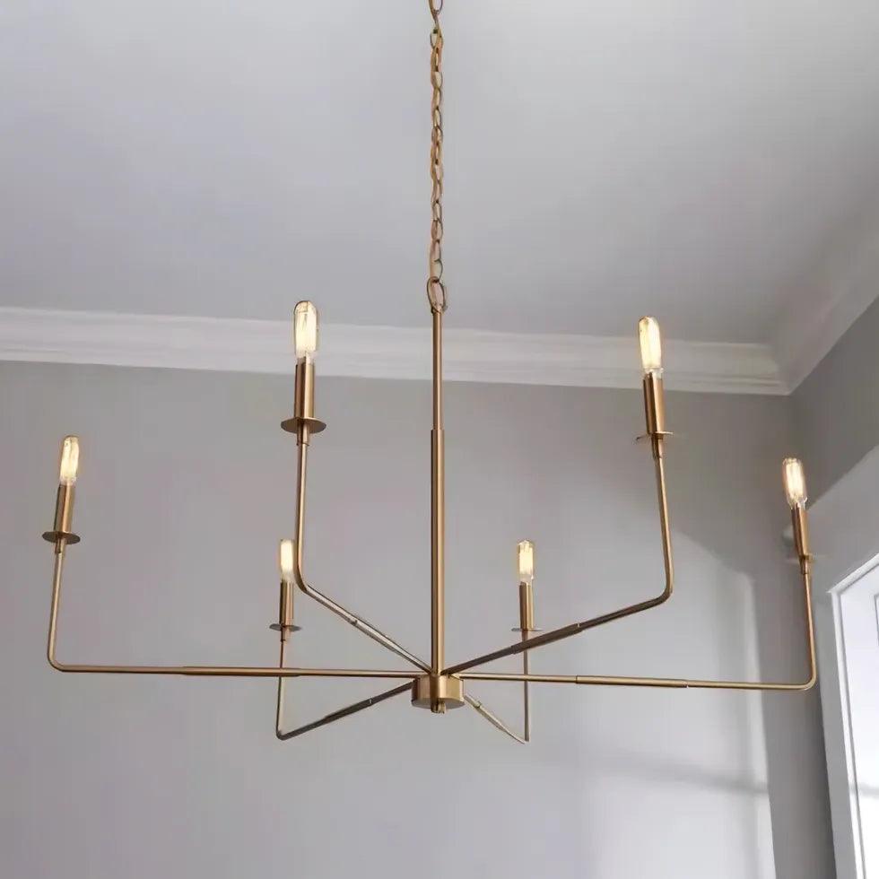 Black Candelabra Industrial Living Room Chandelier - Clowas