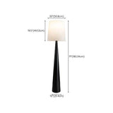 Black Cone-Shaped White Cylindrical Floor Lamp - Clowas