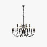 Black Curved Multi-Head Living Room Chandelier - Clowas