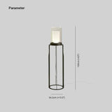 Black Cylindrical Transparent Shade Floor Lamp - Clowas