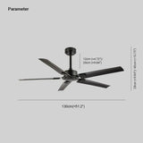 Black Five-Blade Office Industrial Ceiling Fan - Clowas