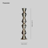 Glass Hourglass Stacked Floor Lamp for Living Room