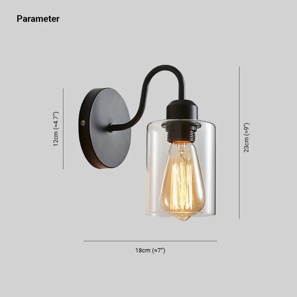Black Glass Wall Lights Indoor Modern - Clowas