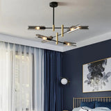 Black gold irregular design bedroom pendant light - Clowas