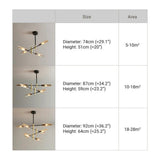 Black gold irregular design bedroom pendant light - Clowas