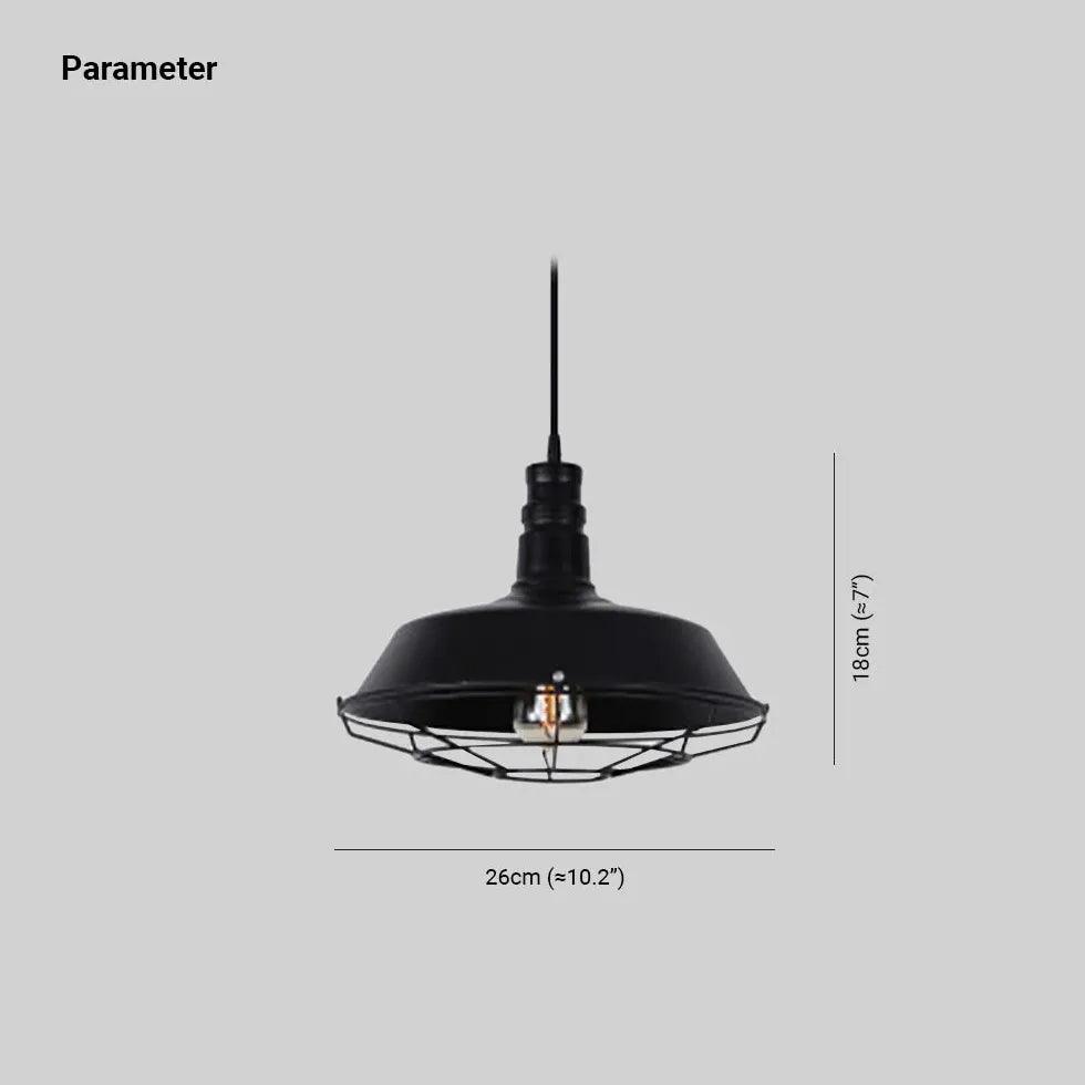 Black Industrial Light Single Pendant - Clowas