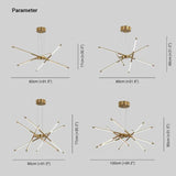 Black LED Branch Structure Chandelier - Clowas