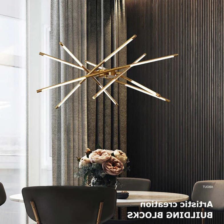 Black LED Branch Structure Chandelier - Clowas