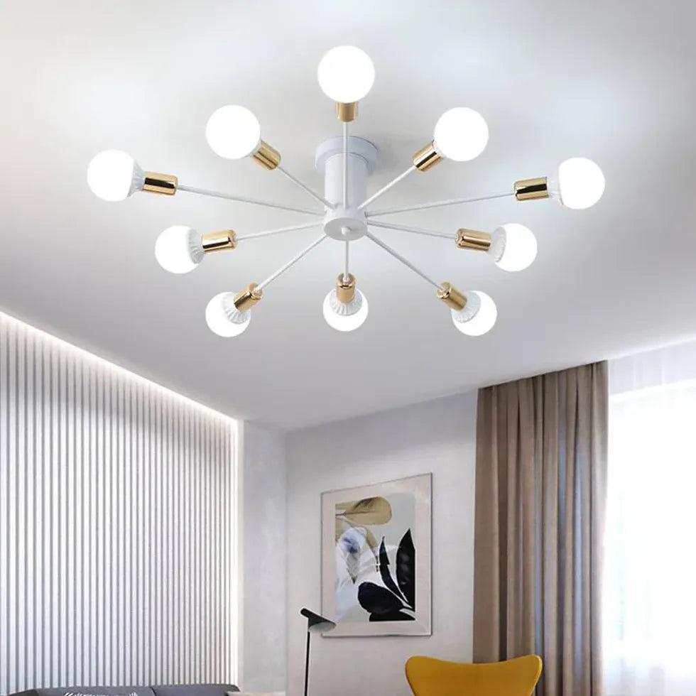 Black Metal Multi-Light Spherical Ceiling Light - Clowas