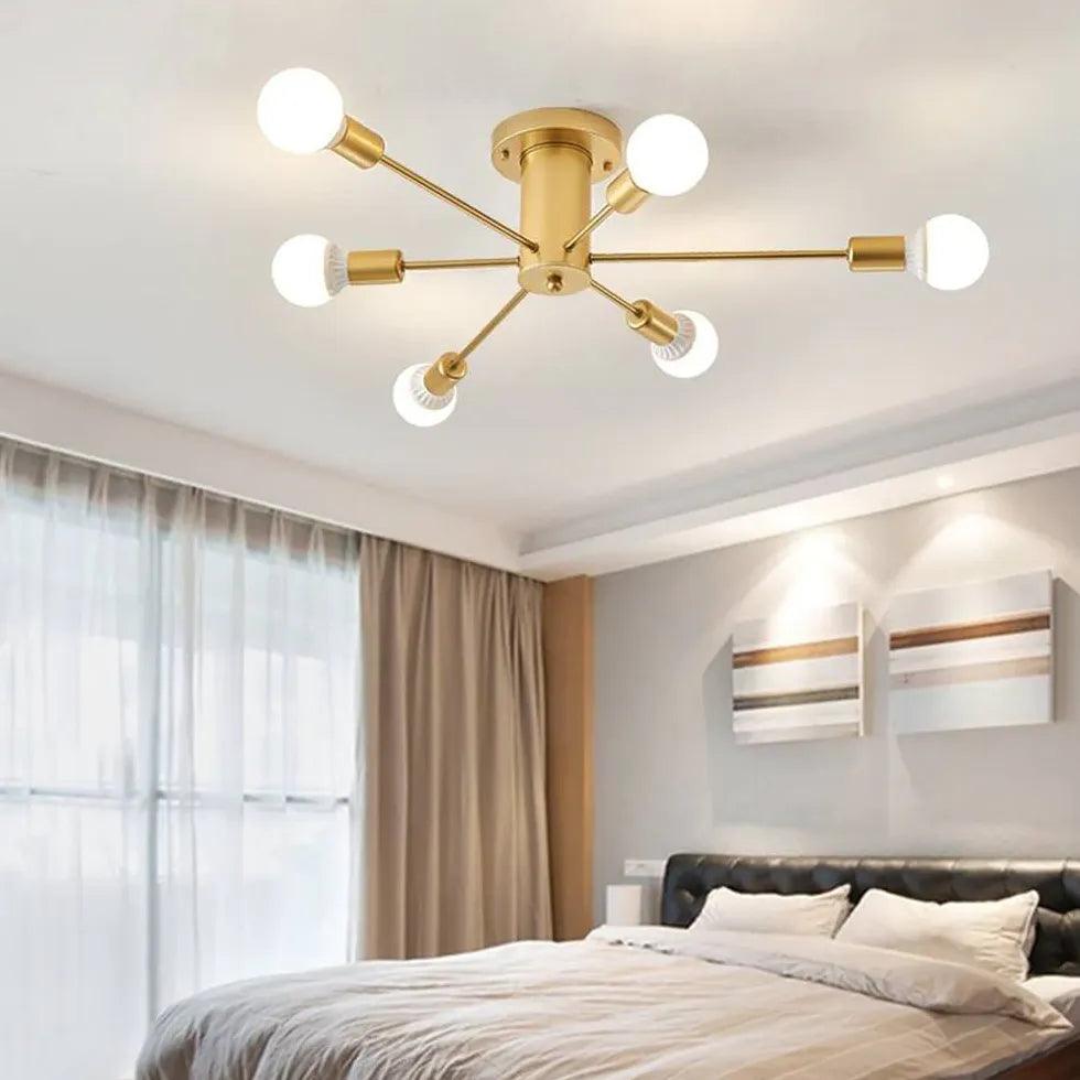 Black Metal Multi-Light Spherical Ceiling Light - Clowas