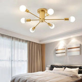 Black Metal Multi-Light Spherical Ceiling Light - Clowas