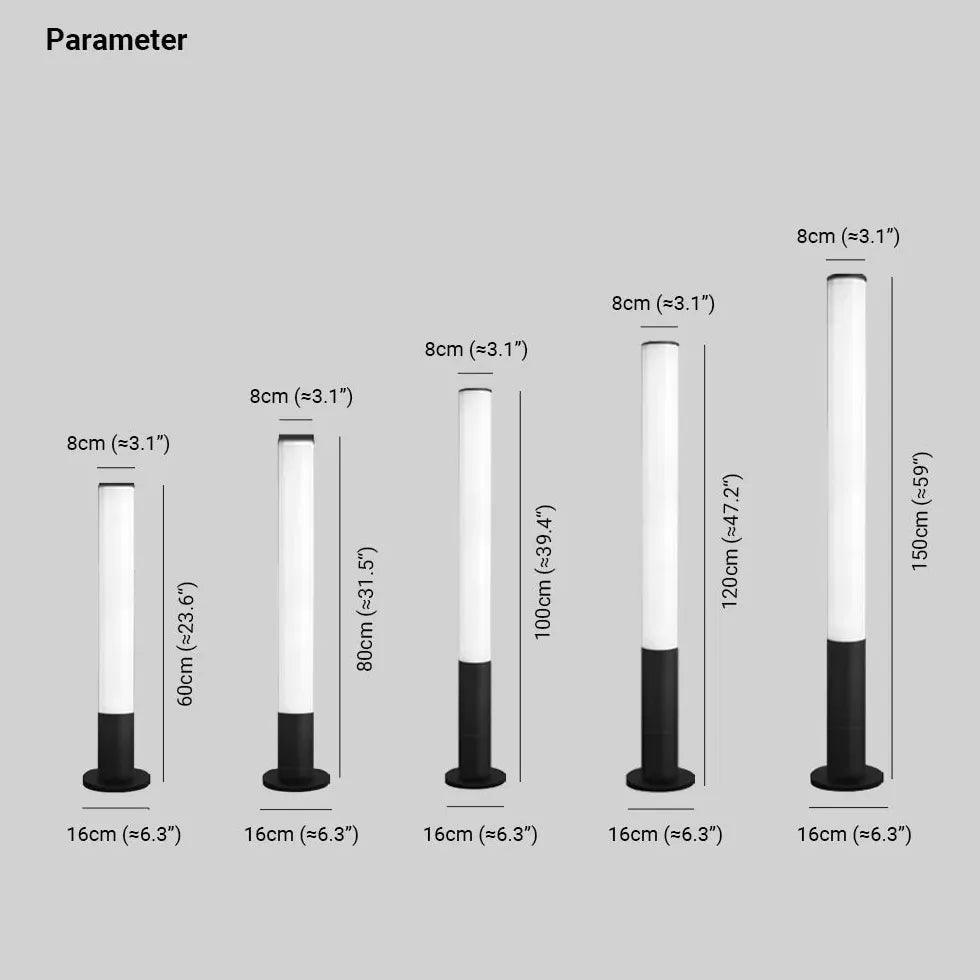 Black Modern Led Bollard Lights - Clowas