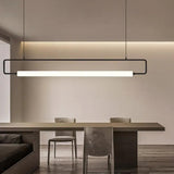 Black Rectangular Metal LED Pendant Light - Clowas