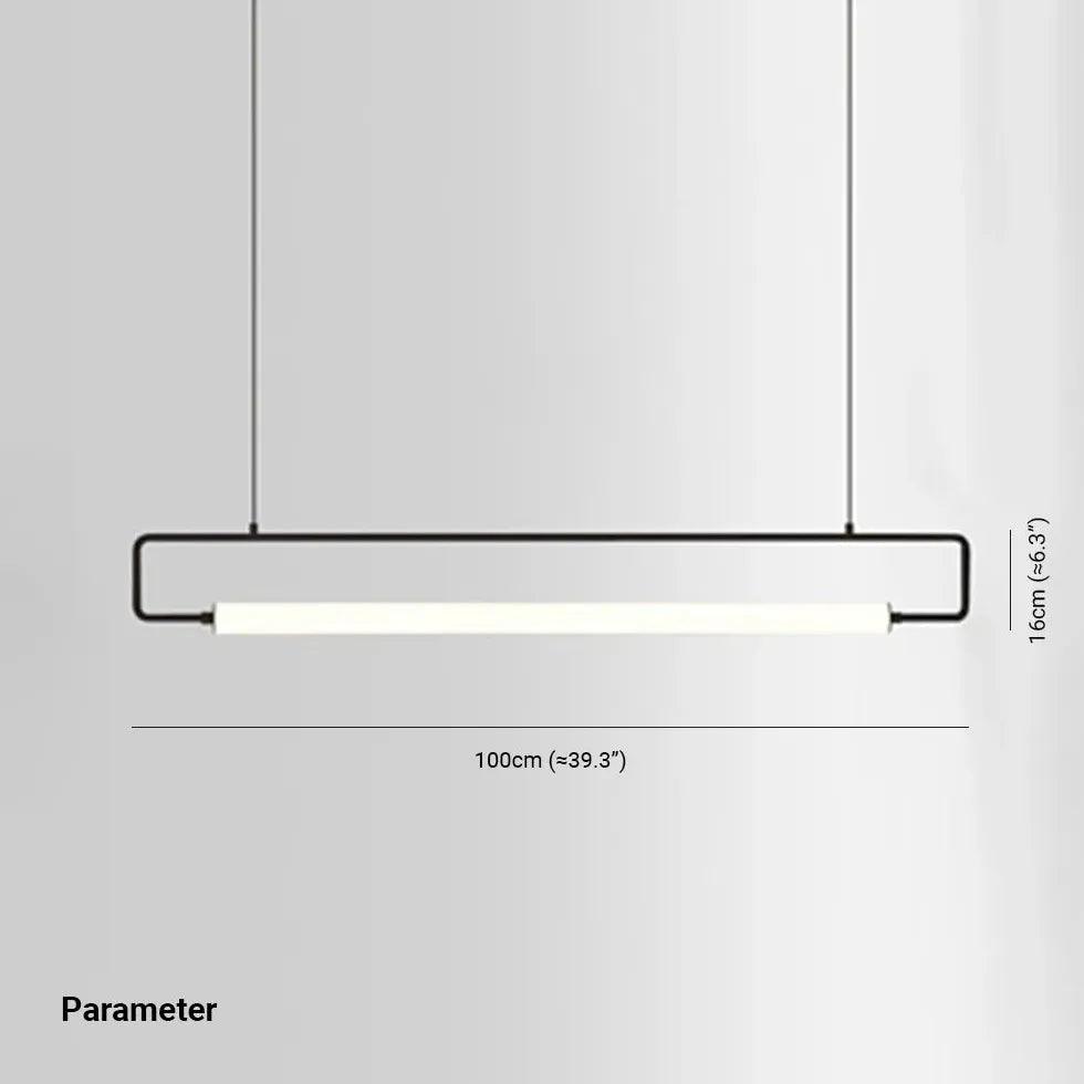 Black Rectangular Metal LED Pendant Light - Clowas