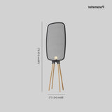 Black Round Lampshade Four-Legged Floor Lamp - Clowas