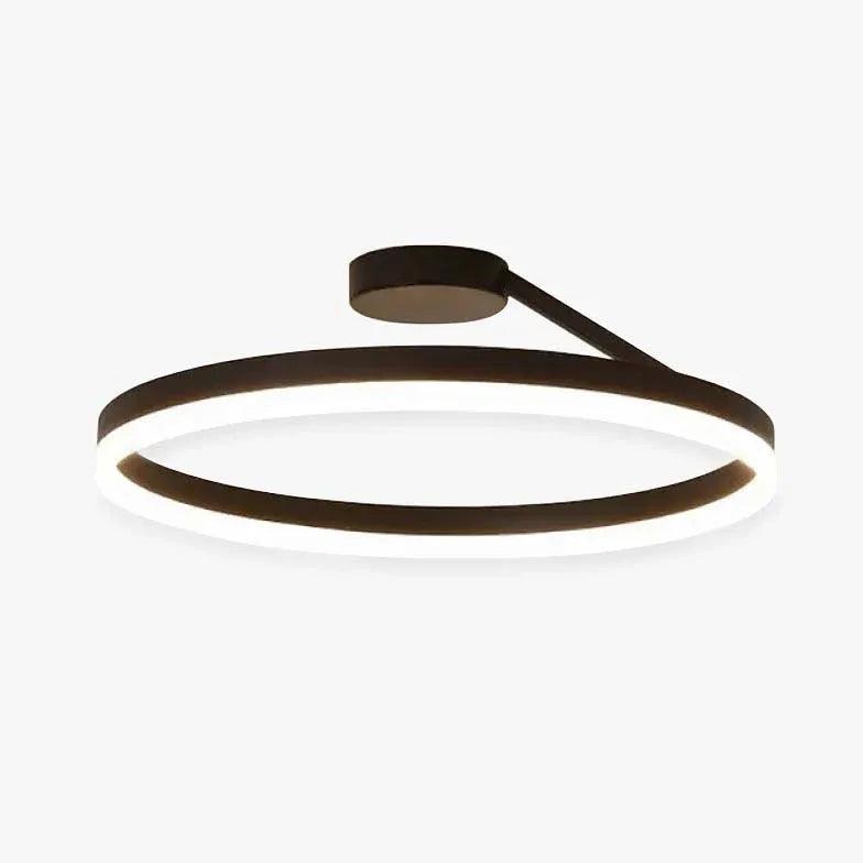 Black Round Minimalist LED Ceiling Light - Clowas