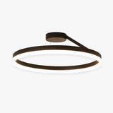 Black Round Minimalist LED Ceiling Light - Clowas
