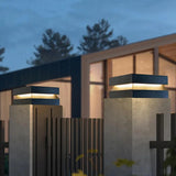 Black Solar Outdoor Column Headlight for Entrance - Clowas