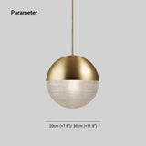 Black Spherical Glass LED Pendant Light - Clowas