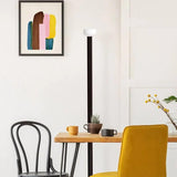 Black Tubular LED Floor Lamp - Clowas